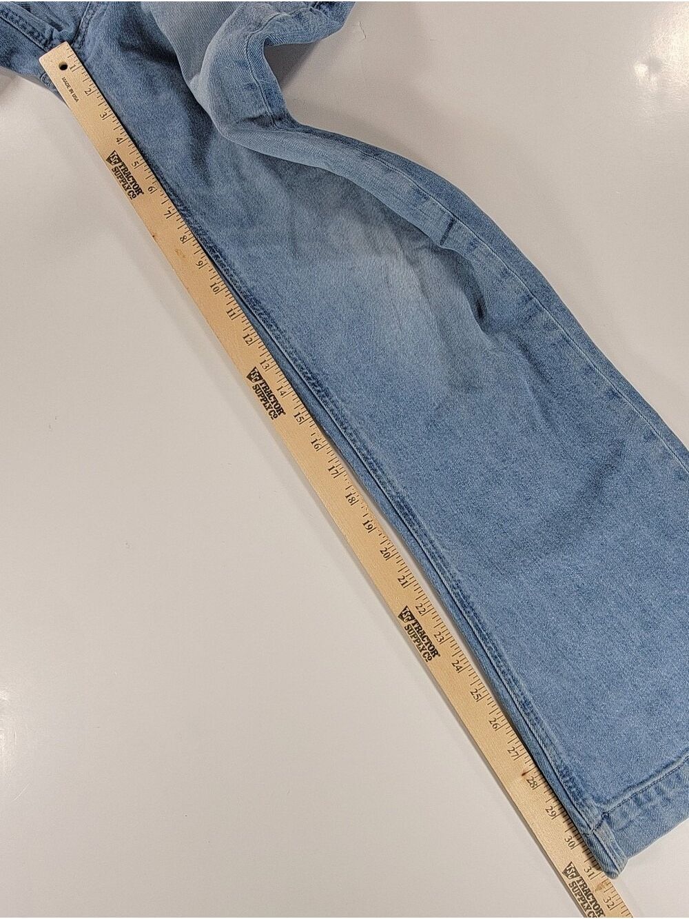 PAIGE Leenah Wide Leg Jeans Light Blue Denim Wash Womens 26x31 Stretch - Picture 9 of 12